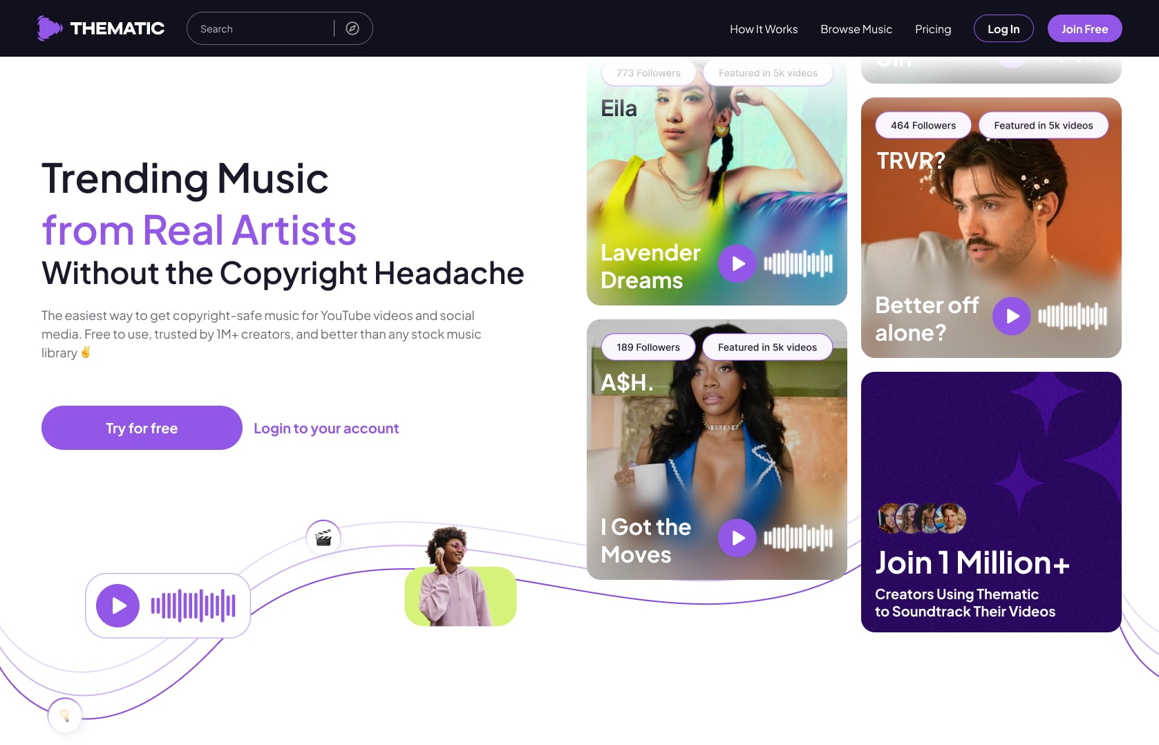 Mockup of Thematic home page of their website.